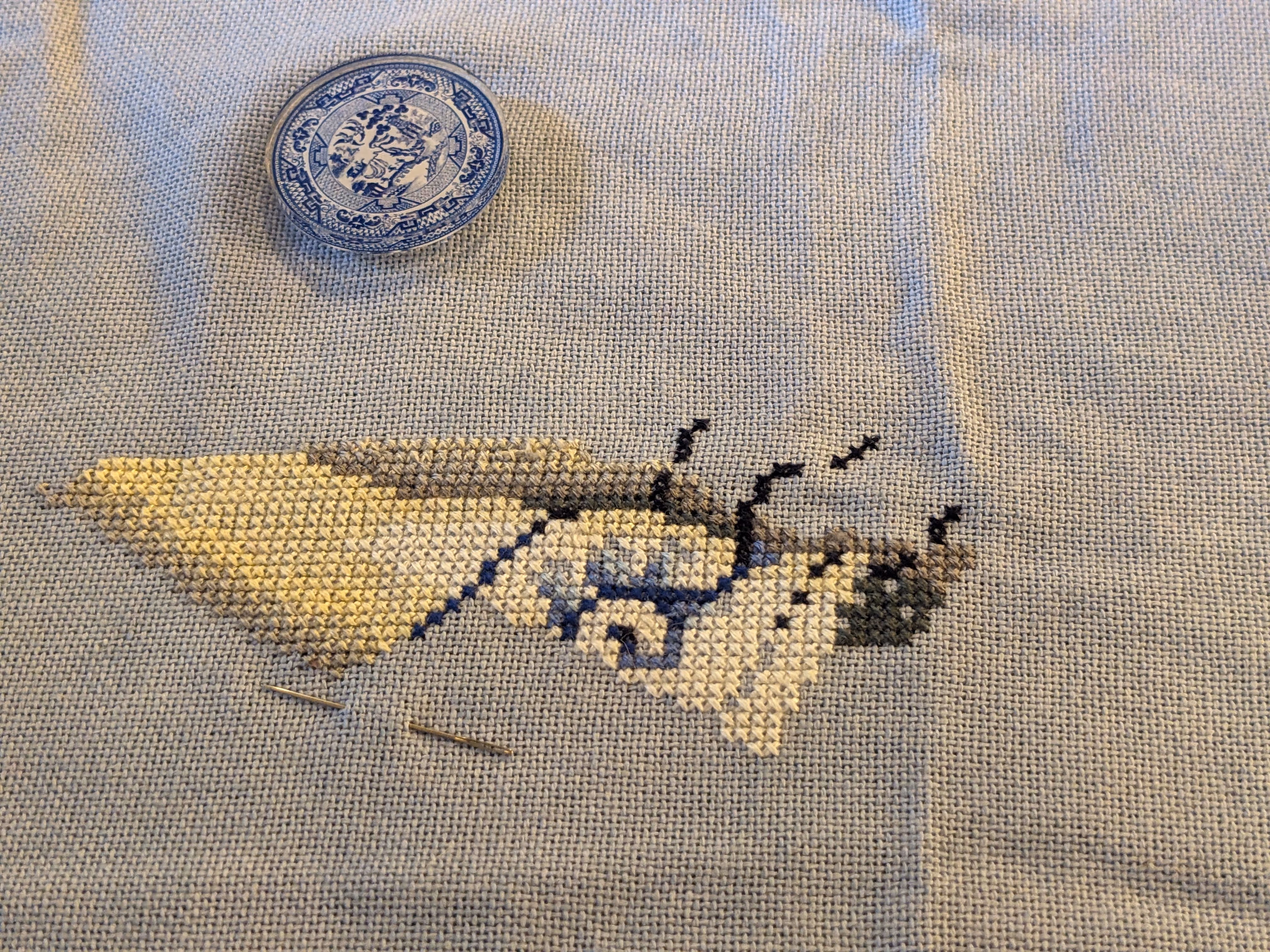 Image inspired by Florence Nightingale with a beautiful dress that looks like china dishes