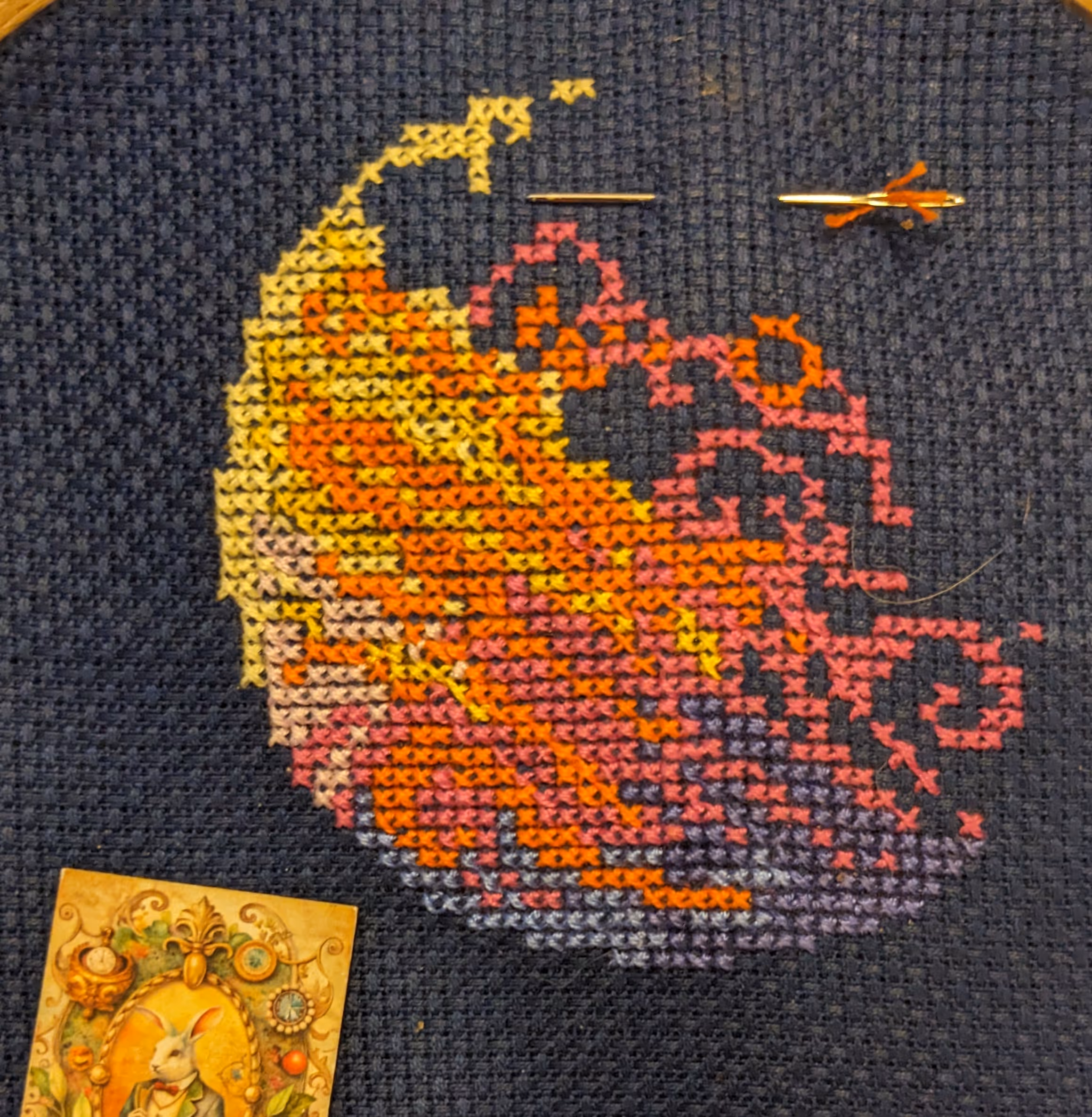 A galaxy colored planet in multiple shades