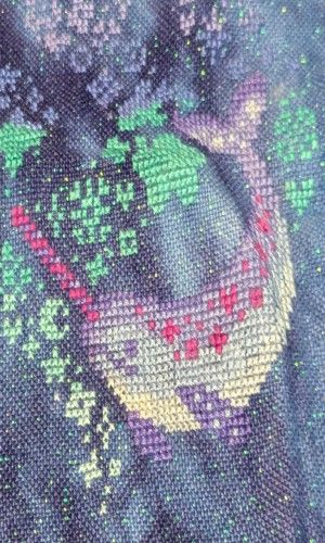 A completed narwal in the style of Lisa Frank in vibrant colors and unique patterns